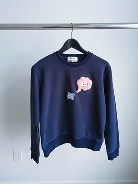 Acne Studios Carly Dough Paw Paw Sweatshirt Blue XS 2016